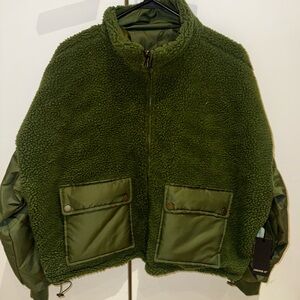 Green fleece jacket